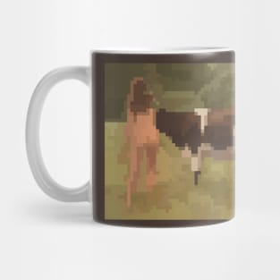 Pixel Art (сow and girl) Mug